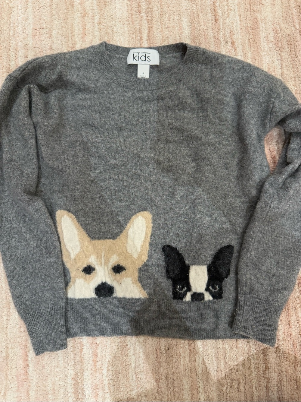 Autumn Cashmere Kids Gray Crewneck Sweater